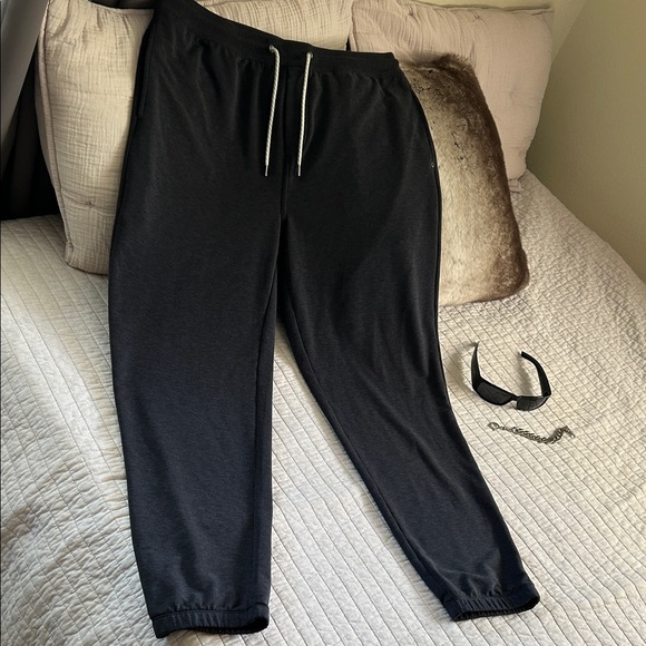 Vuori men’s V455 pull on lounge workout comfy casual grey sweat jogger pants XL - Picture 1 of 16